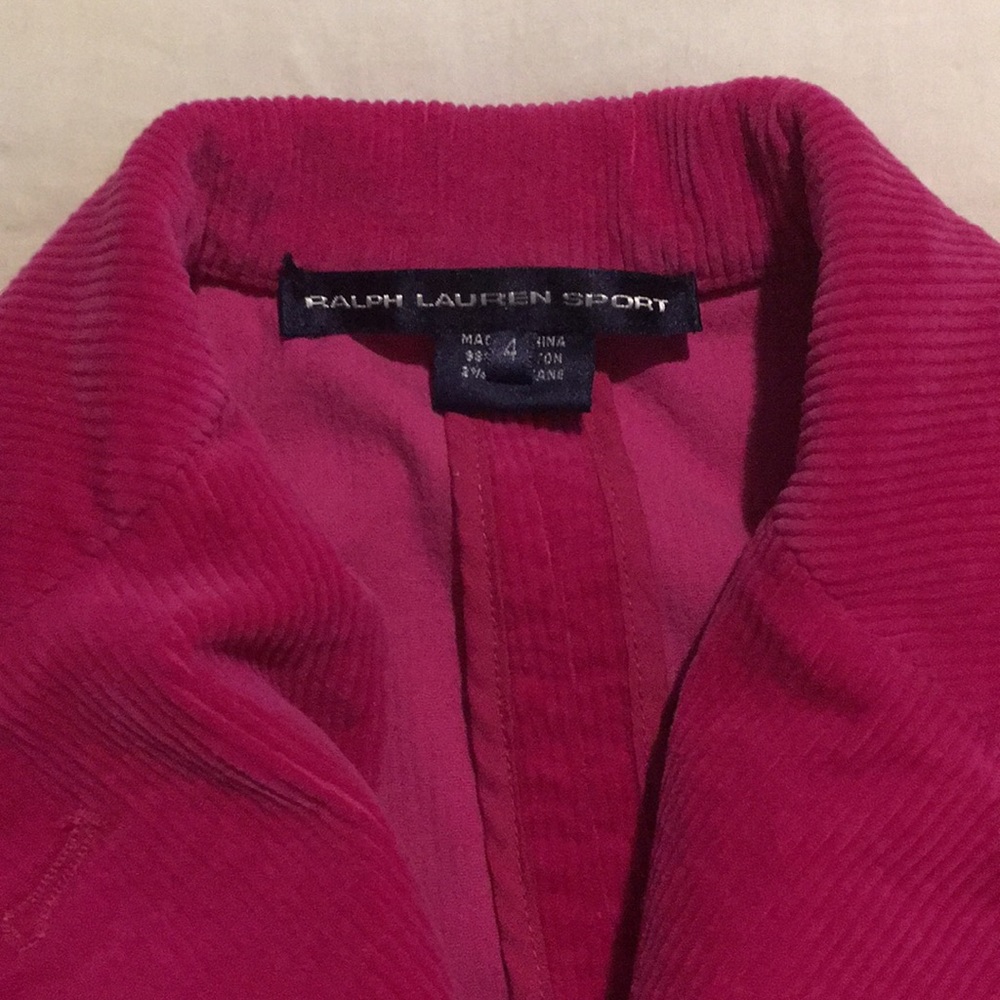 Ralph lauren sport pink corduroy jacket